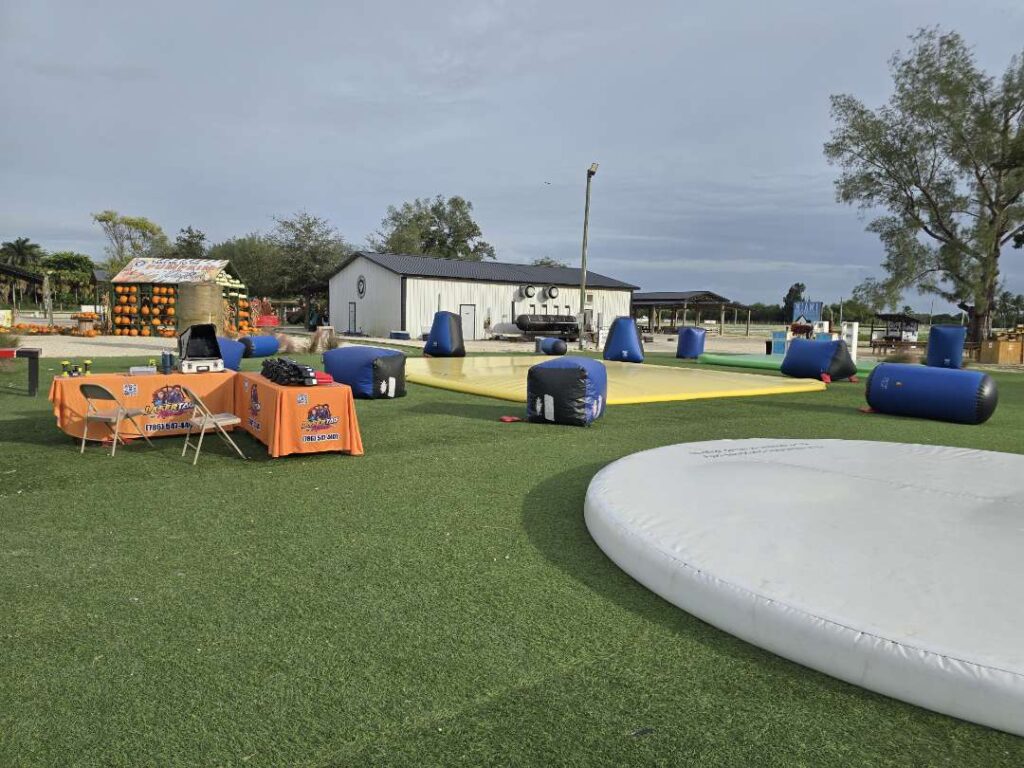 Laser tag at a festival