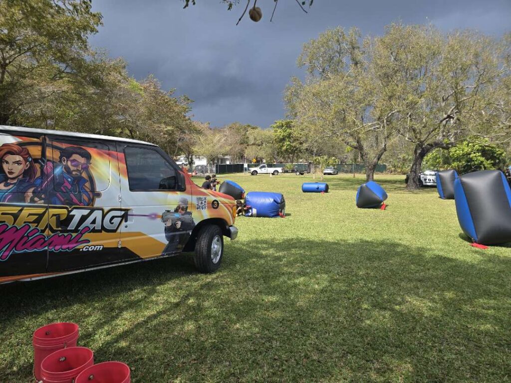 Laser tag at a county park