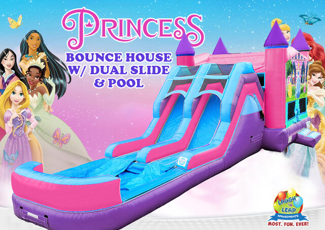 Princess Bounce House Water Slide Rental