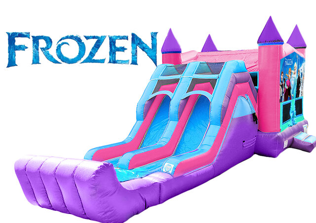 Frozen Bounce House & Slide(Pink & Purple Unit - Dry)