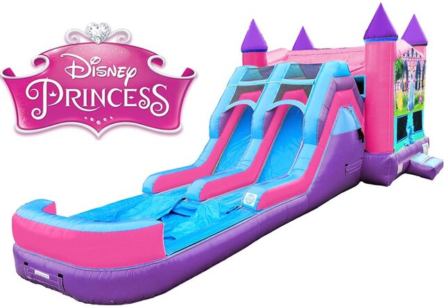 Princess Bounce House & Water Slide(Pink & Purple Unit)
