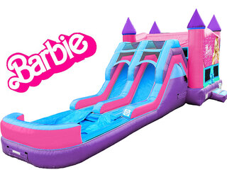 Barbie Bounce House & Dual Water Slide