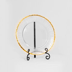 Gold Rimmed Glass Charger Plate