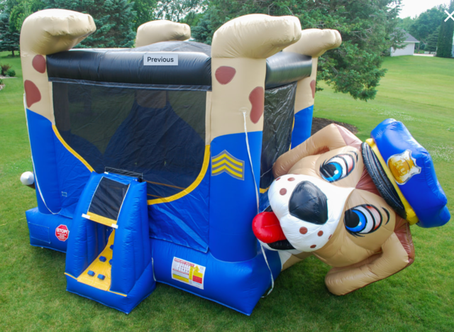 Police Dog Belly Bounce House