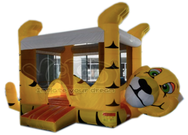 Gold and Black Tiger Bounce House