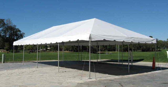 20 x 40 White Top Traditional Tent