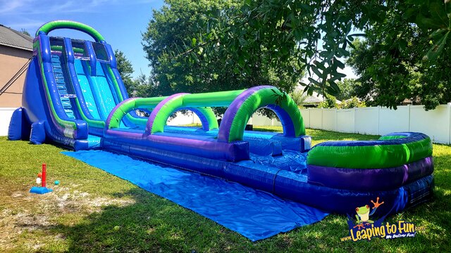 30 Foot Double Lane Water Slide with Slip And Slide