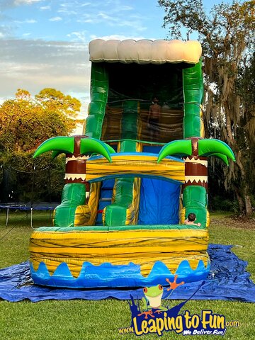 21 Ft Tropical Toxic Paradise Waterslide 