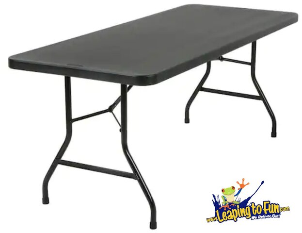 6 Ft Black Table 