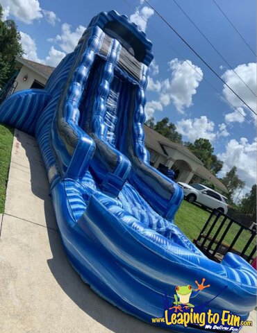 24 FT Blue Crush Water Slide With Pool