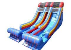 22' Giant Blazer Dual Lane Slide With Pools (Wet/Dry)