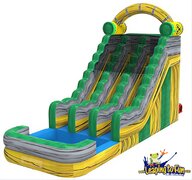18 Toxic Double Lane w. Pool Water Slide 