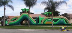 70' Tropical Obstacle 20' Double Slide (Wet/Dry)