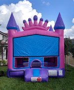 MOD Princess Pink Crown Bounce House With Basketball Hoop