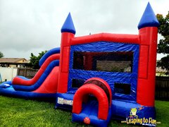 MOD Red & Blue Super Double Lane Inflatable Combo (Wet/Dry)
