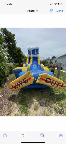 18 ft Wipe Out Single Lane Slide