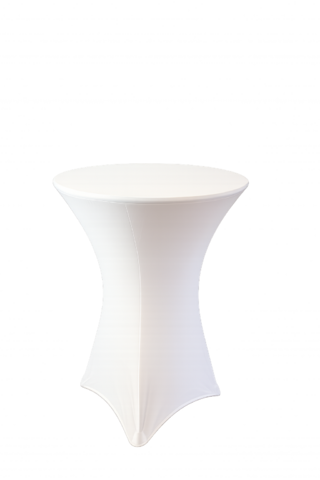 Spandex Fitted Stretch Table Cover for 30'' Cocktail Table - White