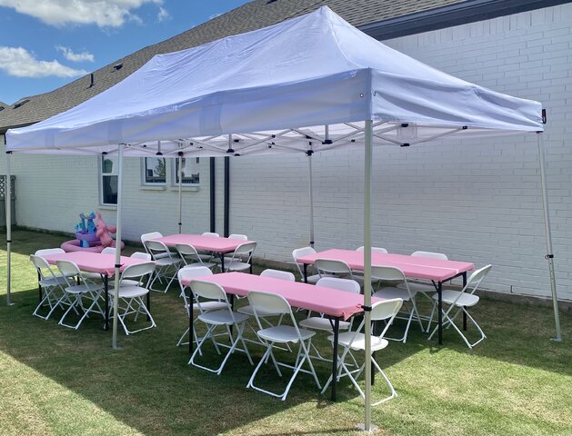 Fitted Tablecloth for 6 Foot Rectangle Tables - Pink