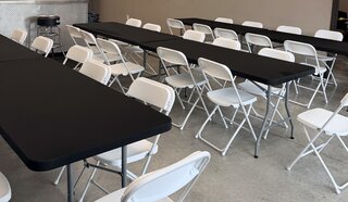 Fitted Tablecloth for 6 Foot Rectangle Tables - Black 