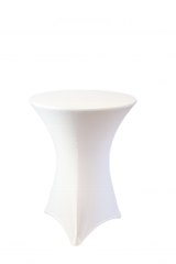 Spandex Fitted Stretch Table Cover for 30'' Cocktail Table - White
