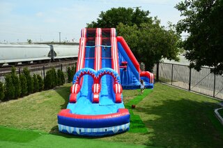 20 Foot Blue and Red Dual Lane Slide