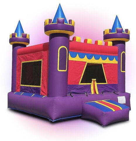 Purplish bounce house
