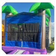  Deluxe Bounce House-Blue/Marble Tropical Spacewalk 