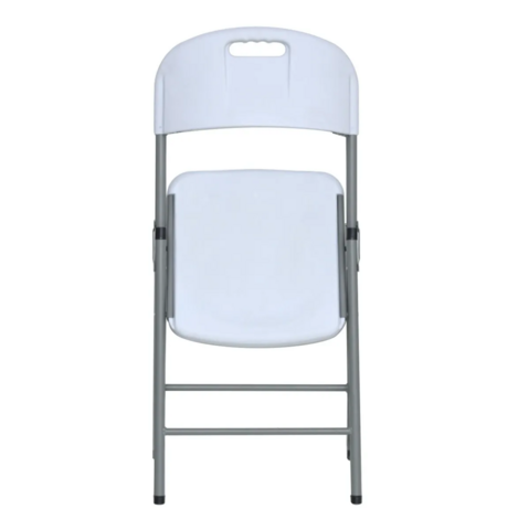 Blow Mold White Plastic Folding Chair