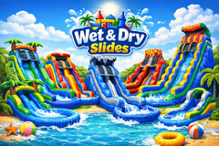 Wet/Dry Inflatable Slides