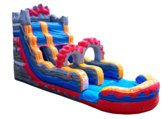 18ft Lava Single Lane Slide