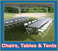 Tables Chairs and Tents