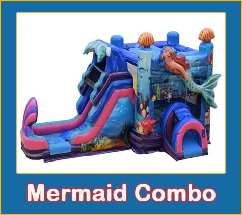 mermaid bounce house with slide rentals