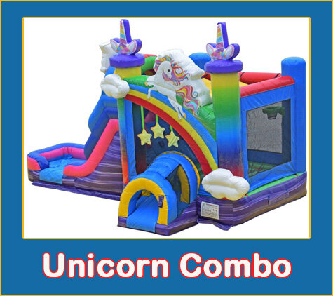 unicorn combo bounce house rental in Nokomis