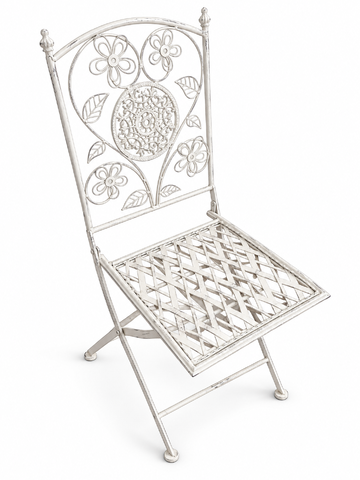 Wisteria Dining Chair - White Metal