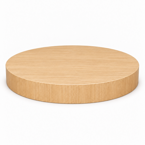 Platform - 6FT Round - Natural Wood Frame - Natural Wood Top