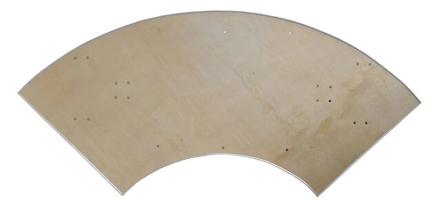 7FT Serpentine Wood Folding Table