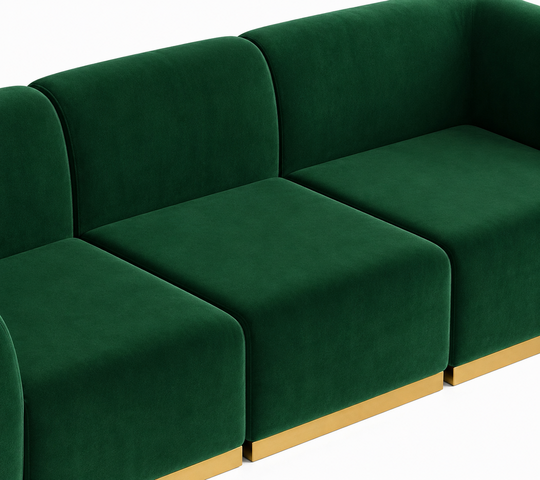 Side Chair - Stella - Gold Legs - Emerald Velvet