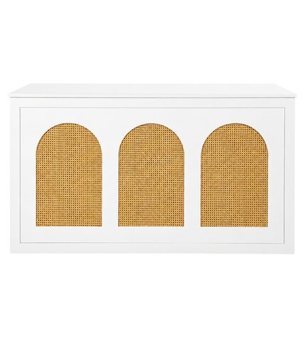 Bar - Harper Rattan 6' - White Wood Frame - White Wood Top