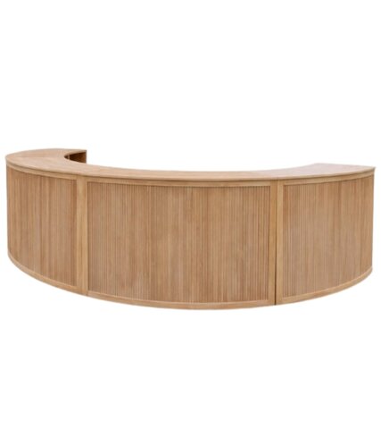 Bar - Hollis 1/2 Circle - Ash Wood Frame - Ash Wood Top