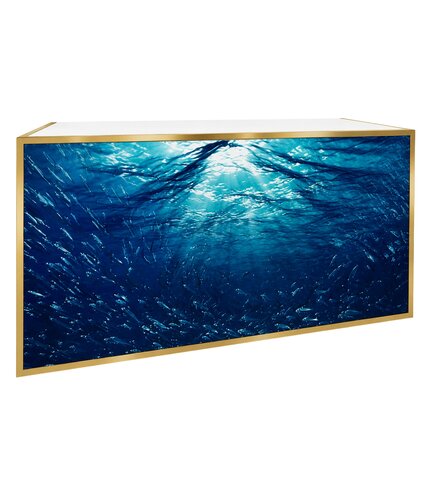 Bar - Ringling Sea Bar 6FT Straight - Gold Frame - White Top