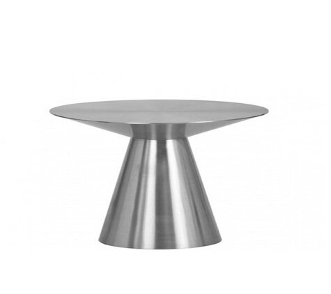 Side Table - Benjamin - Silver Frame - Silver Top