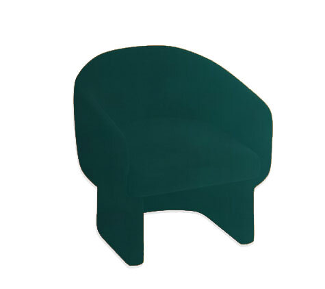 Club Chair - Chloe - Velvet Legs - Emerald Velvet
