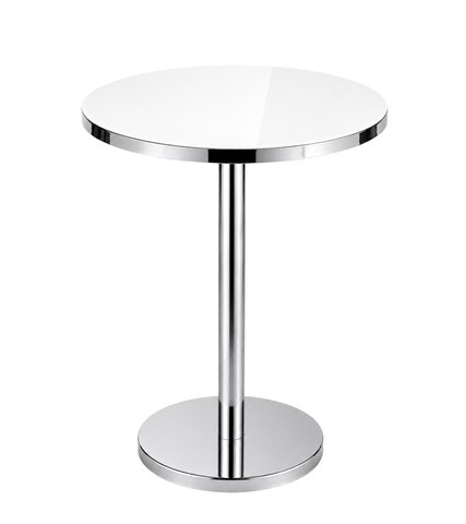 Cocktail Table - Porter - Silver Frame - White Top