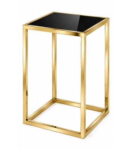 Cocktail Table - Ringling - Gold Frame - Black Top
