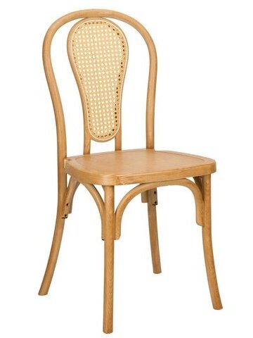 Hollis Bentwood Cane Dining Chair - Natural Wood