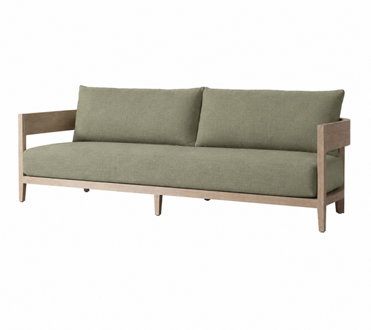 Outdoor Sofa - Hunter - Ash Wood Legs - Green Fabric