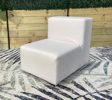 Side Chair - Jackson - Silver Legs - White Faux Leather