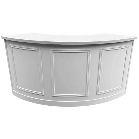 Bar - Lainey 1/2 Circle - White Wood Frame - White Wood Top