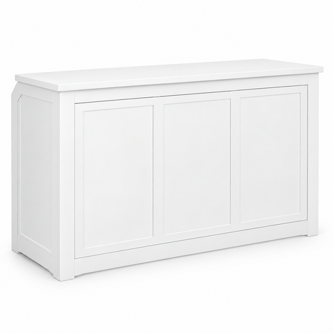 Bar - Lainey 6FT Straight - White Wood Frame - White Wood Top