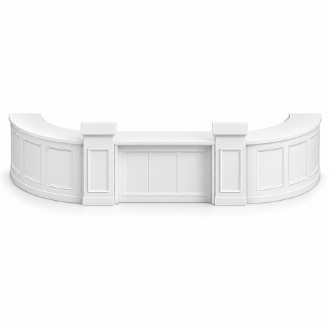 Bar - Lainey 2 Post C - White Wood Frame - White Wood Top
